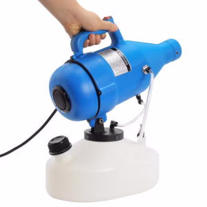 Portable electric fog machine sprayer, 4.5L atomizer cold fog machine, spray distance 9 meters, suitable for gardens, homes and public places for disinfection